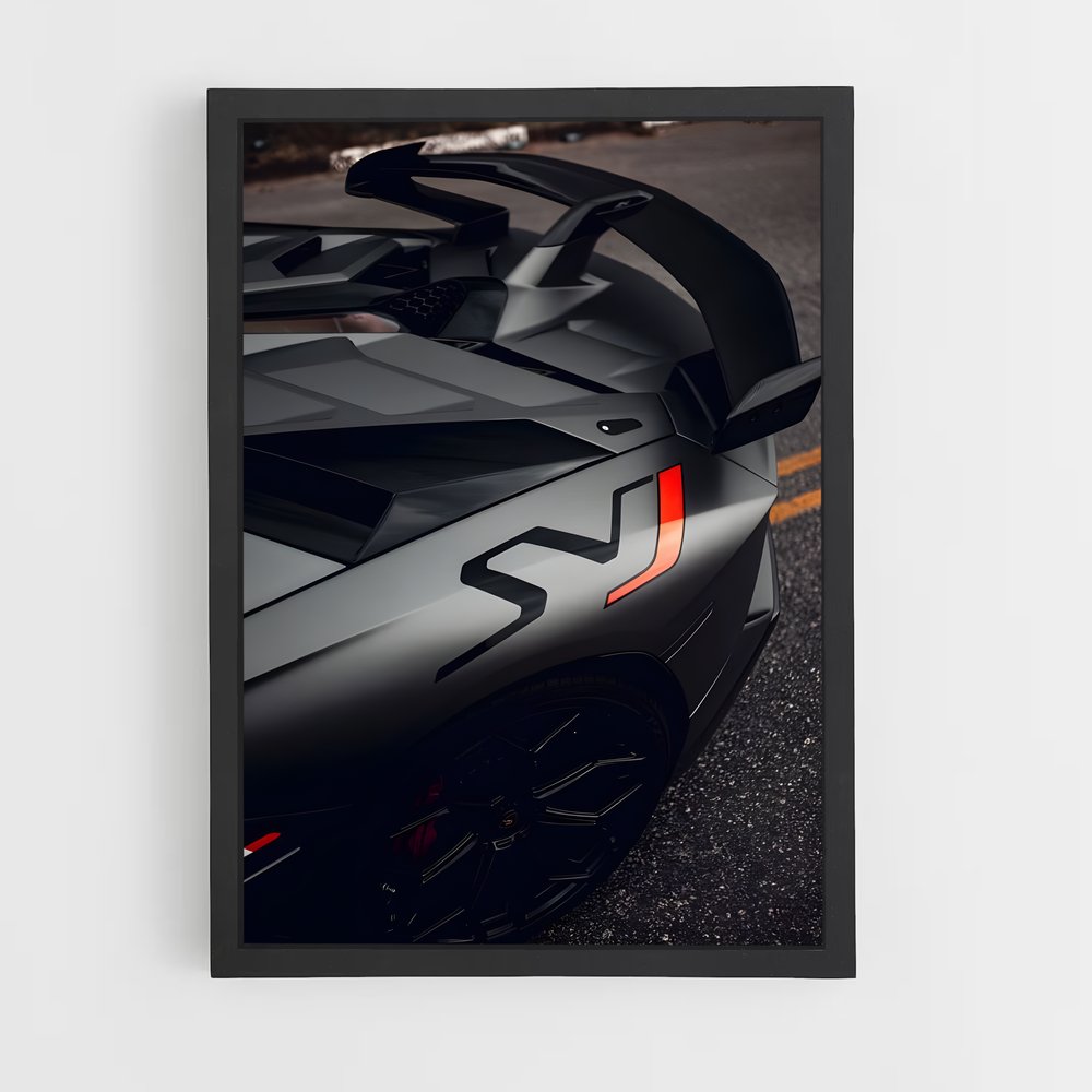 Poster Aventador Noir – affiche Lamborghini (vue 2)